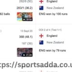 England Cricket Team Vs New Zealand National Cricket Team Match Scorecard