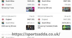 South Africa National Cricket Team Vs England Cricket Team Match Scorecard