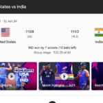 United States National Cricket Team vs India National Cricket Team Match Scorecard