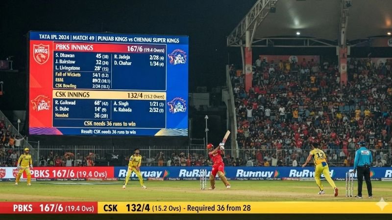 Punjab Kings vs Chennai Super Kings Match Scorecard