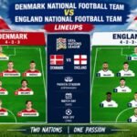 Denmark National Football Team vs England National Football Team Lineups