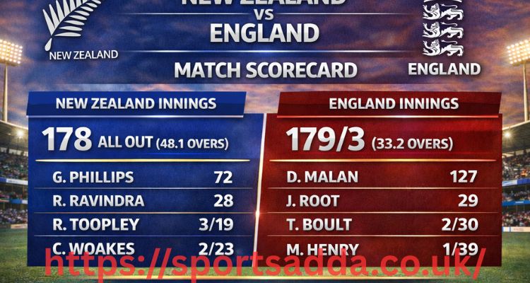 New Zealand National Cricket Team vs England Cricket Team Match Scorecard
