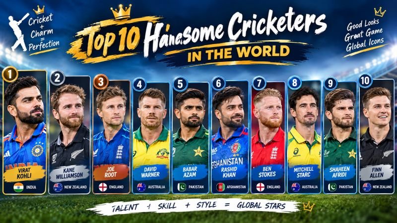 Top 10 Handsome Cricketers in the World